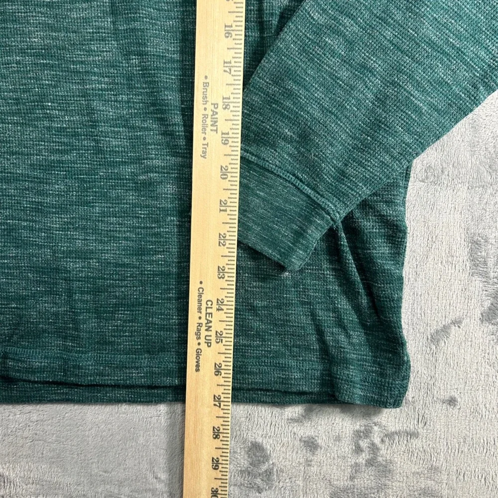 U.S. Polo Assn. Men's Green Heathered Long‎ Sleeve Henley Thermal Shirt Size L